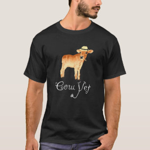 Cute Cow Vet Farm Animal Veterinary For Women T-Shirt