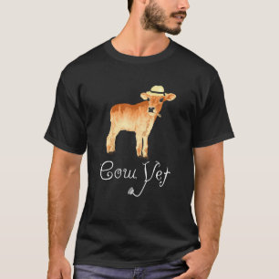 Cute Cow Vet For Farm Animal Veterinary Profession T-Shirt