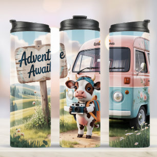 Cute Cow Vintage Adventure Tumbler
