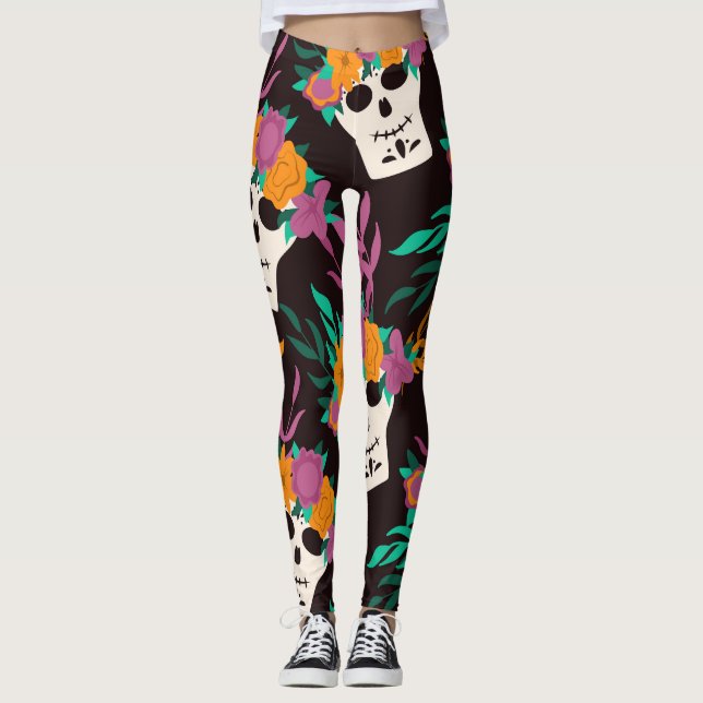 Cute Cow: Vintage Childish Pattern Leggings (Front)