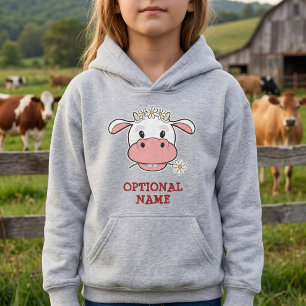 Cute Cow with Daisy Crown - Custom Child's Name