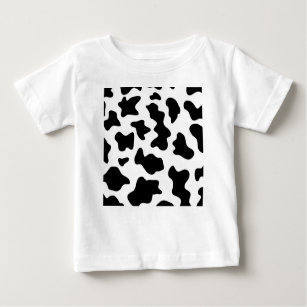 cute cowboy black and white farm cow print baby T-Shirt