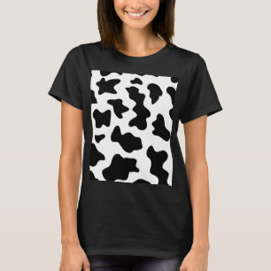 cute cowboy black and white farm cow print T-Shirt