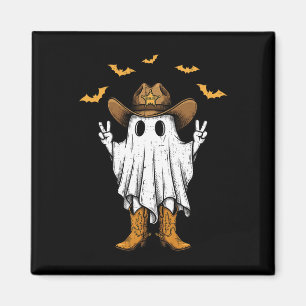 Cute Cowboy Ghost Sheriff Peace Funny Halloween Me Magnet