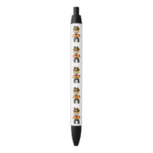 cute cowboy kid pattern black ink pen