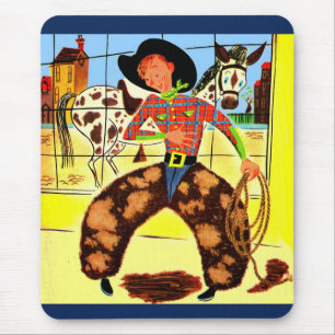 cute cowboy mouse mat