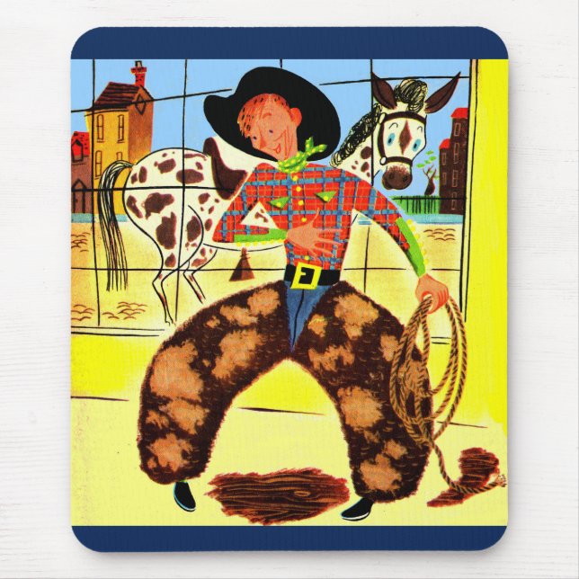 cute cowboy mouse mat (Front)