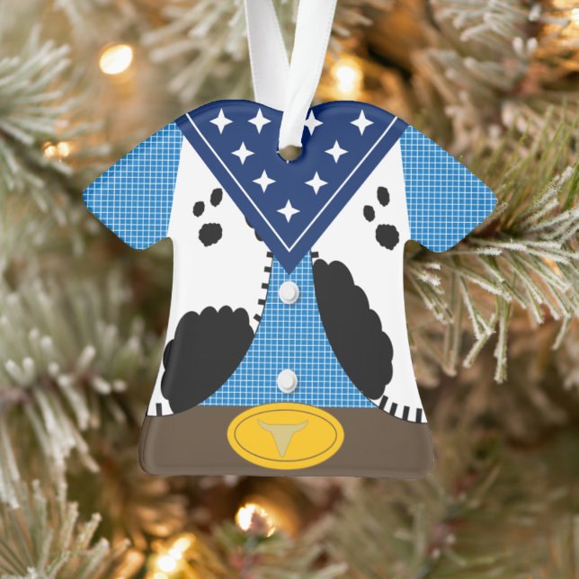 Cute Cowboy Personalized Ornament (Tree)