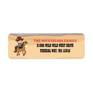 Cute Cowboy Return Address