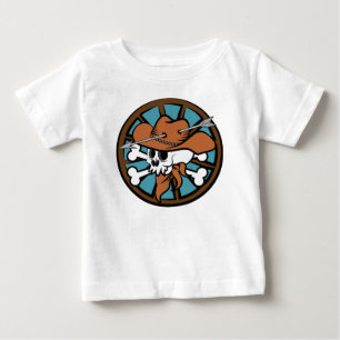 Cute Cowboy Skull and Crossbones Baby T-Shirt