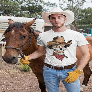 Cute cowboy skull - heart eyes T-Shirt