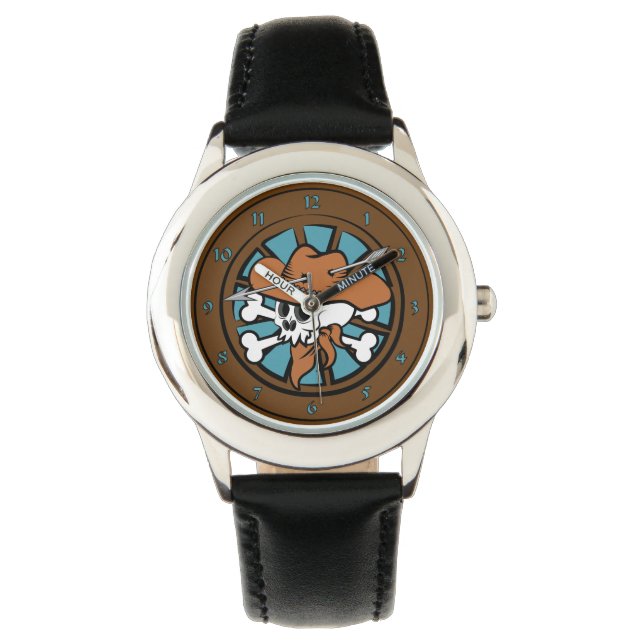 Cute Cowboy Skull Watch (Front)