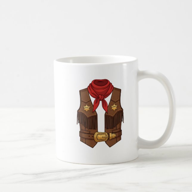 Cute Cowboy Western Cowboy Outfit Men  Coffee Mug (Right)