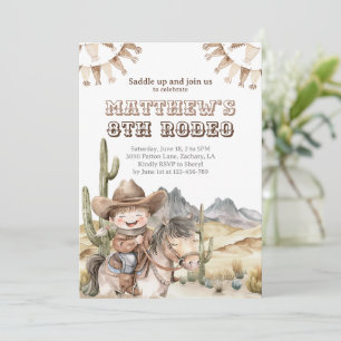 Cute Cowboy's Rodeo Invitation