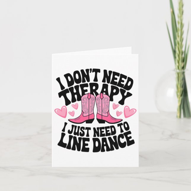 Cute Cowgirl Boots Country Line Dancing Ladies Wes Card (Front)