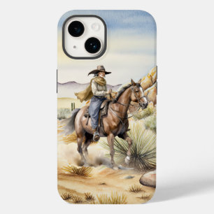 cute cowgirl lovers desert Case-Mate iPhone 14 case