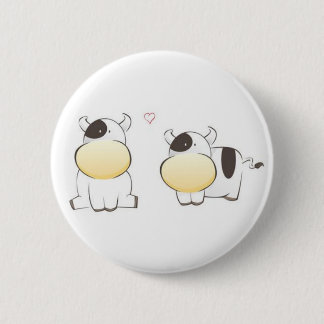 cute cows 6 cm round badge