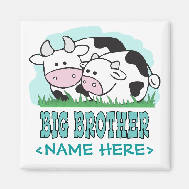 Cute Cows Big Brother Magnet (Front)