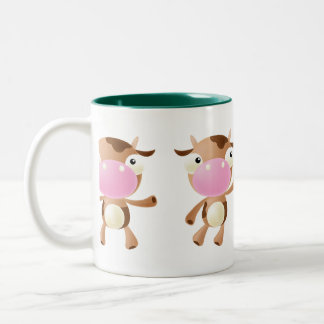 Cute Cows Two-Tone Coffee Mug