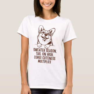Cute Cozy Corgi Lover Tee for Fall & Winter