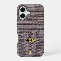 Cute Cozy Crochet Bee Yarn Custom Name Initials