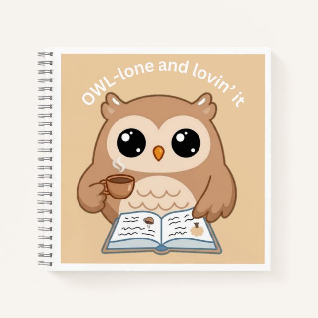 Cute Cozy Owl Notebook (Front)