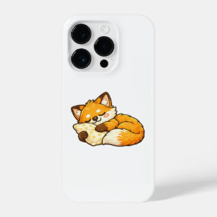 Cute Cozy Sleeping Fox iPhone 14 Pro Case