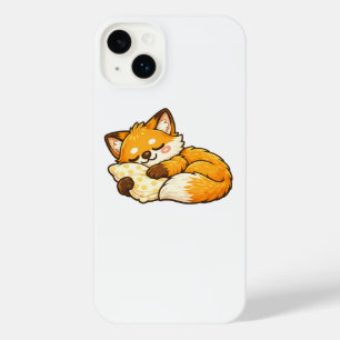 Cute Cozy Sleeping Fox iPhone 14 Plus Case