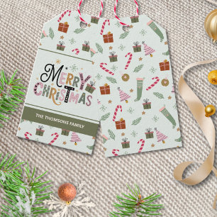 Cute Cozy Winter Whimsical Merry Christmas  Gift Tags