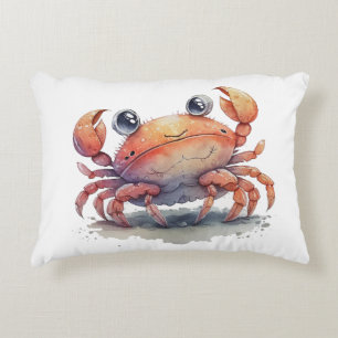 Cute Crab Accent Pillow