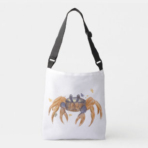 Cute crab drawing crossbody bag