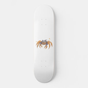 Cute crab drawing skateboard