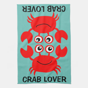 Cute Crab Lover Tea Towel