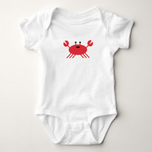 Cute Crab Nautical Ocean Anchor Sail Romper Baby Bodysuit