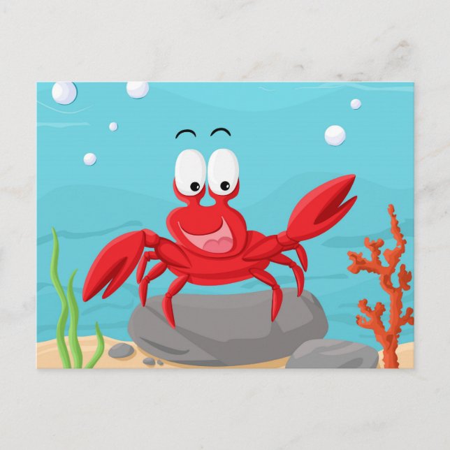 cute crab postcard (Front)