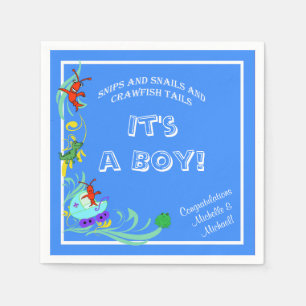 Cute Crawfish Cajun Baby Boy Napkin