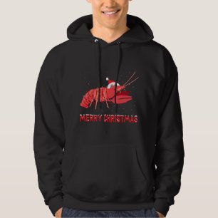 Cute crawfish Christmas Tree Lights Hoodie