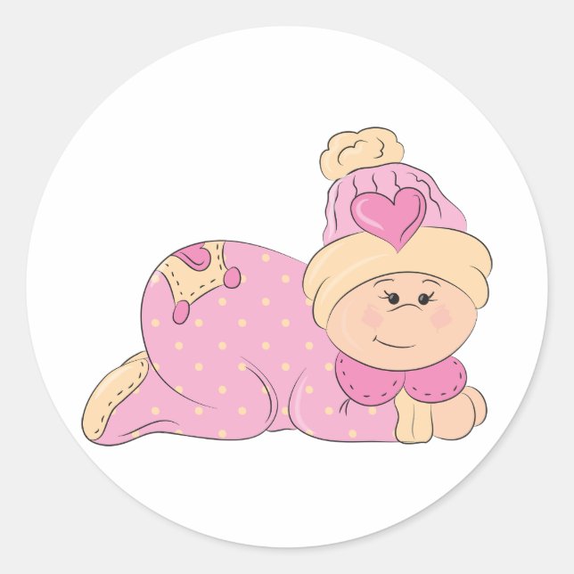 Cute Crawling Baby Stickers (Front)
