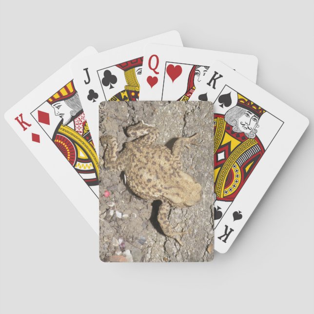 Cute Crawling Toad Playing Cards (Back)