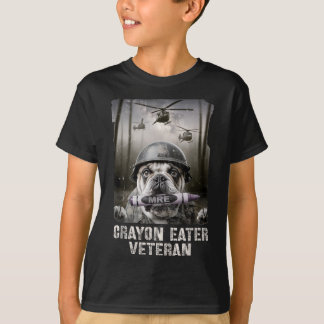 Cute crayon eater veteran dog dad vietnam vet T-Shirt