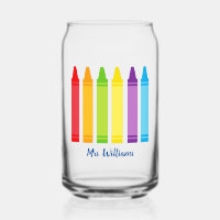 Cute Crayon Elementary School Teacher Personalised