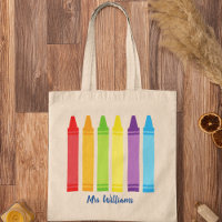 Cute Crayon Kindergarten Teacher School Monogram