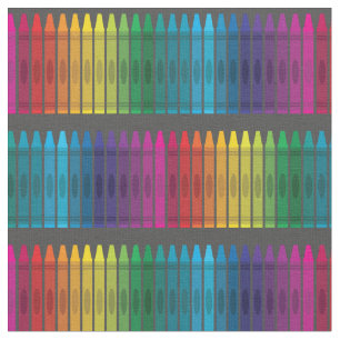 Cute Crayons School Supplies Teacher Fabric
