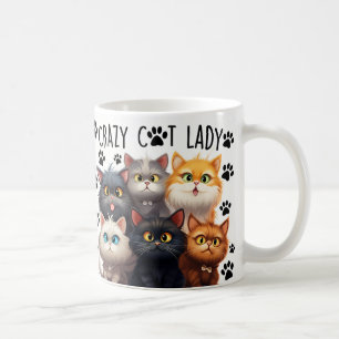 Cute Crazy Cat Lady, Cat Lovers, I love my Cat  Coffee Mug