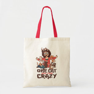 Cute Crazy Cat Lady Funny Kitty  Lover Kitten Mum Tote Bag