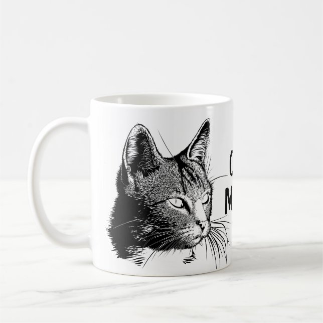Cute Crazy Cat Lady Kitten Kitty Mom Gift Ladies Coffee Mug (Left)
