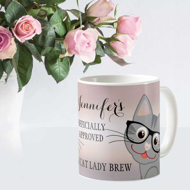 Cute Crazy Cat Lady Personalised Mug (Creator Uploaded)