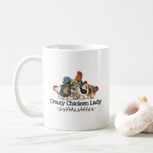 Cute Crazy Chicken Lady Coffee Mug