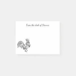 Cute Crazy Chicken Lady Farm Farmer Rooster Post-it Notes