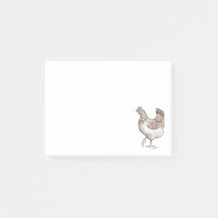 Cute Crazy Chicken Lady Farm Farmer Rooster Post-it Notes
